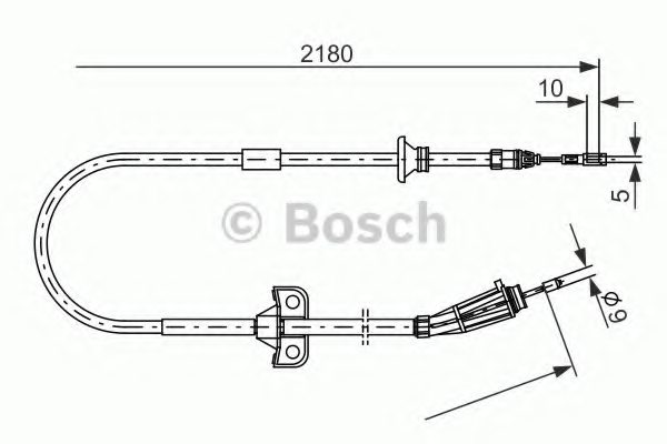 BOSCH 1 987 477 248 Cable, parking brake